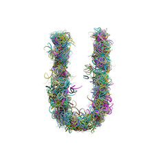 Chaos Swirls 3D Alphabet or PNG Letters