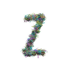 Chaos Swirls 3D Alphabet or PNG Letters