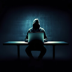 hacker illustration. Generative AI