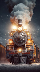 locomotive, Essex Steam Train, generative AI