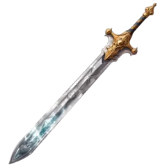 Fotobehang Fantasy sword isolated transparent on white background © The Stock Guy