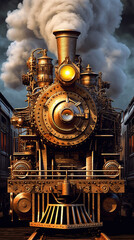 Fototapeta na wymiar locomotive, Essex Steam Train, generative AI
