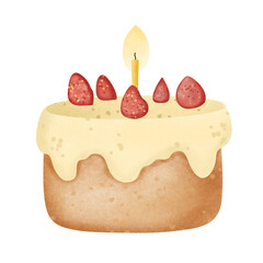 cake isolated on white