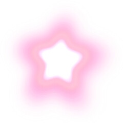 Sparkling star pink pastel gradient. Shining star gradient blur clipart. © Bchany Art