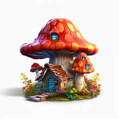 Magical Haven: A Gnome's Delight in a Mushroom Dwelling created with Generative AI technology