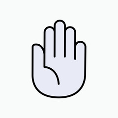 Hand Palm Icon - Vector Logo Template.