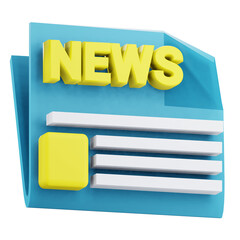 3d news icon illustration