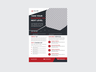 corpurate business flyer template and vector