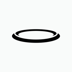 Hole Icon. Orifice, Pit Symbol.