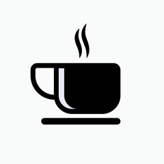Hot Drink Icon. Cup Coffee, Mug Tea, Beverage, Breakfast Menu.    