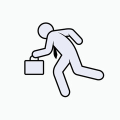 Hurry Up Icon. Very Busy Symbol - Vector.     