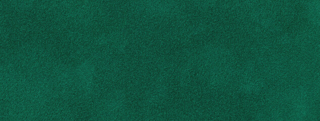 Texture of velvet matte dark green background, macro. Suede emerald fabric with pattern. - obrazy, fototapety, plakaty