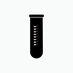 Insemination Icon. Sperm Donor, Laboratory Element Symbol - Vector