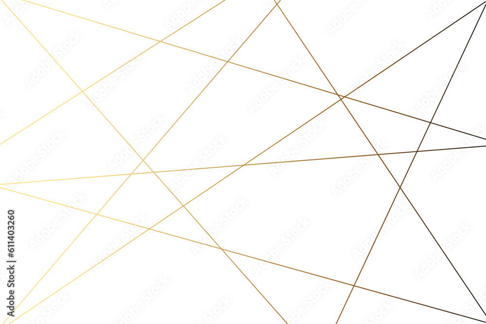Poster abstract luxury premium shiny golden random chaotic square and triangle wave lines background. vecto