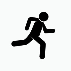 Fototapeta na wymiar Jogging Icon. Athletic, Running Symbol - Vector.