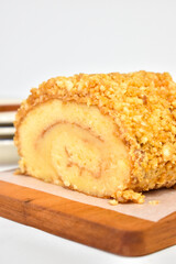 Peanut Roll Cake with Rhum