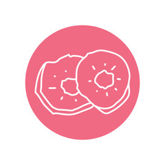 Dried apple black line icon. Natural organic super food