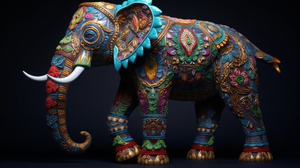 Fototapeta premium Ornate Beautiful Elephant