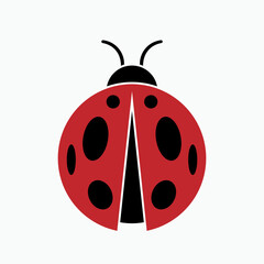 Fototapeta premium Ladybug Icon - Vector Logo Template. 
