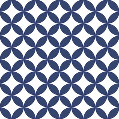 Fototapeta premium Vector. Seamless mediterranean geometric pattern, ornamental swatches. Talavera template. Portuguese Azulejo. Turkish decoration. Moroccan mosaic. Spanish porcelain. Ceramic dishes, folk ornament.