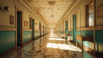 Empty Hospital Corridors