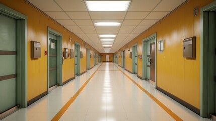 Empty Hospital Corridors
