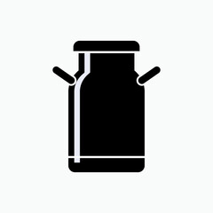 Milk Jug Icon. Dairy Symbol, Symbol Fresh Beverage Product - Vector.  