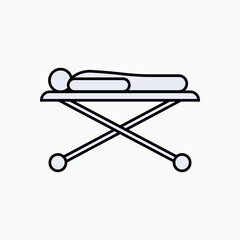 Patient Icon. Human Ill. Emergency Victim Symbol.    