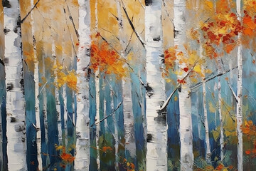 White Birch Trees in Autumn, Birch Tree Art, Birch Tree Grove, Autumn Trees, Aspen Trees, Birch Forest, Birch Art, Fall Scenic Landscape