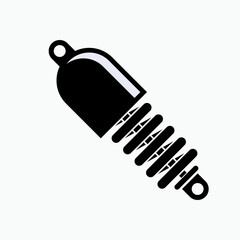 Shock Breaker Icon. Spring Symbol - Vector Logo Template.