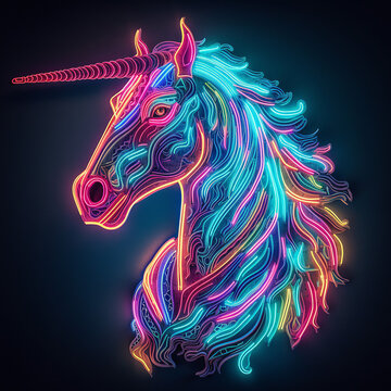 Neon unicorn- uniquehorn