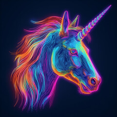 Neon unicorn- uniquehorn