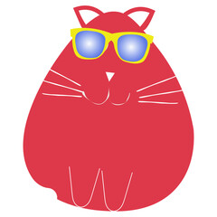 Cat with glasses.