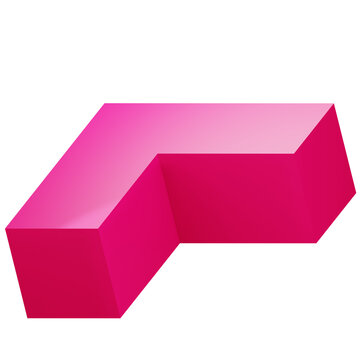 3d l shape prism illustration