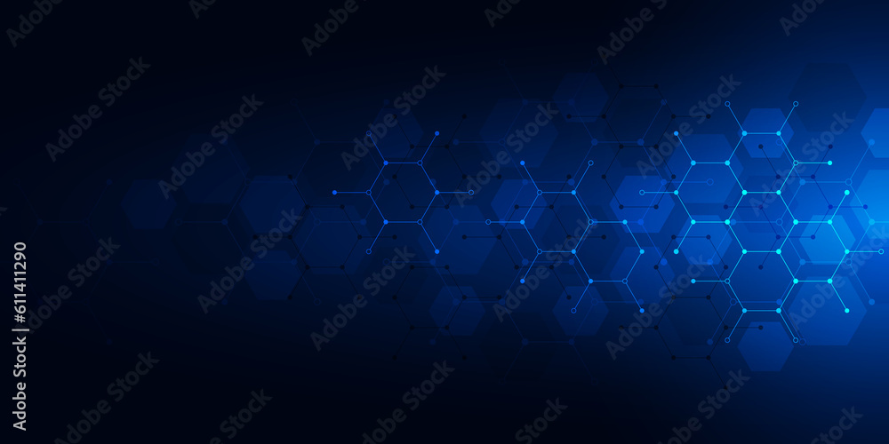 Canvas Prints molecular structure and chemical elements
