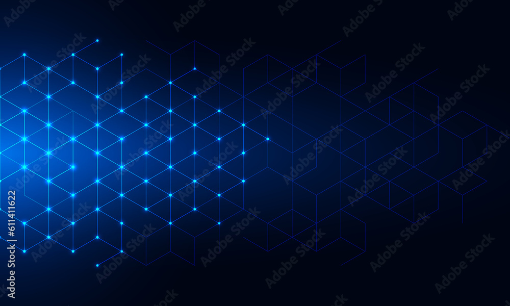 Aufkleber Abstract technology background with geometric texture and grid pattern for your graphic design