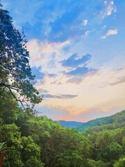 Obraz premium sunset in the mountains