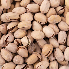 Closeup of salted roasted pistachios