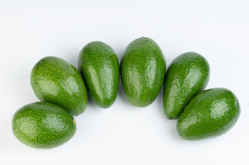 Group of green avocado