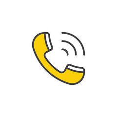 Call icon design with white background stock illustration