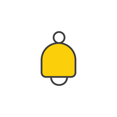 Notification icon design with white background stock illustration