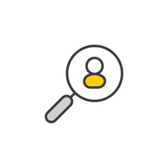 Search icon design with white background stock illustration