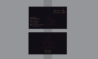 business card,coffee, shop, template, layout, modern and creative professional ,business ,template ,design for personal and marketing identity.