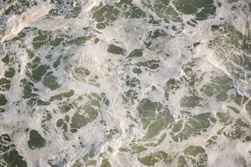 mar espuma vista cenital