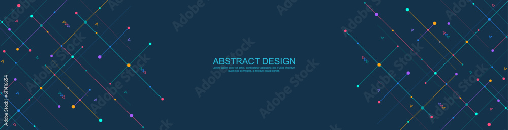 Poster Creative idea of modern design with abstract geometric background. Minimalistic vector texture with polygonal pattern