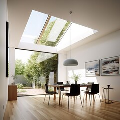 Abundant Natural Light in a Minimalist Dining Room