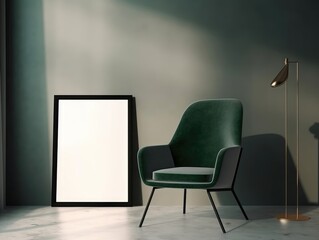 Yellow Japanese style living room with wooden decoration. Generative AI