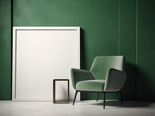 Yellow Japanese style living room with wooden decoration. Generative AI