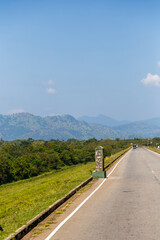 A road among the hills in Sri Lanka
