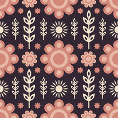 Seamless vintage floral pattern